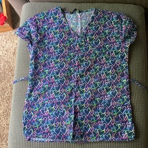 Heart scrub top